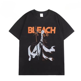 藍鯨死神聯名短袖動漫韆年血戰週邊純棉男女黑崎一護二次元T恤衣服