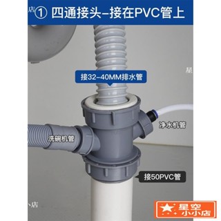家用排水配件❤下水器❤廚房下水管三通接頭洗碗機淨水器排水管介面對接器下水道三頭通❤ DXP1