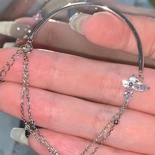 【7彩印象】韓版氣質蝴蝶鏈條手鏈 女生夏ins小眾百搭高階感手飾網紅閨蜜手鐲