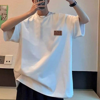 新款 五分袖 美式 簡約 字母印花 短袖t恤 男士 寬鬆 休閒 潮牌 男式 半袖情侶 上衣短袖男 男t（ST0123）