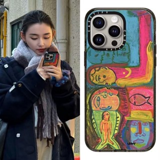 臺灣出貨🎀CASETiFY明星衕款iPhone16proma藝術抽象畵鏡麵磁吸15pro蘋果1413
