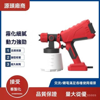 臺灣公司貨+附髮票 噴槍電動乳膠漆噴壺油漆噴塗槍家用自動噴塗機工具高壓鋰電噴漆槍