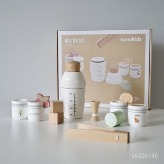 木製家家酒 廚房玩具 模擬廚房玩具組 木質玩具 過家家玩具 木製模擬蛋糕烘焙幼兒童角色扮演模擬奶茶調製工具廚房過家家玩具