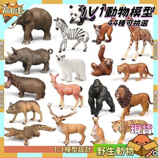 【蝦皮優選】模擬實心動物模型玩具野生動物園世界套裝老虎獅子大象長頸鹿老虎獵豹狼寶寶益智擺件兒童早教認知