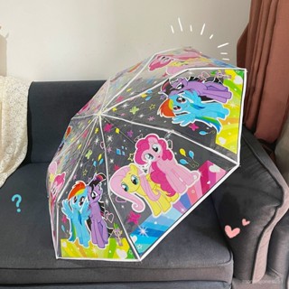 臺灣熱銷｜【1846人按讚】小馬獨角獸兒童透明女孩雨傘公主拱形幼稚園寶寶男孩長柄可愛卡通｜免運