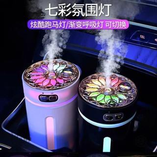 熱銷🔥臺灣出貨🔥車載加濕器 空氣凈化器 香薰機車用 車內氛圍燈 消除異味 氧吧噴霧新品 車用香薰機 車用香氛 汽車芳