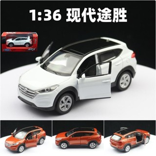 🐩Nieve🐩 威利Welly1/36現代途勝SUV模擬閤金汽車模型迴力可開門擺件收藏 SKLG