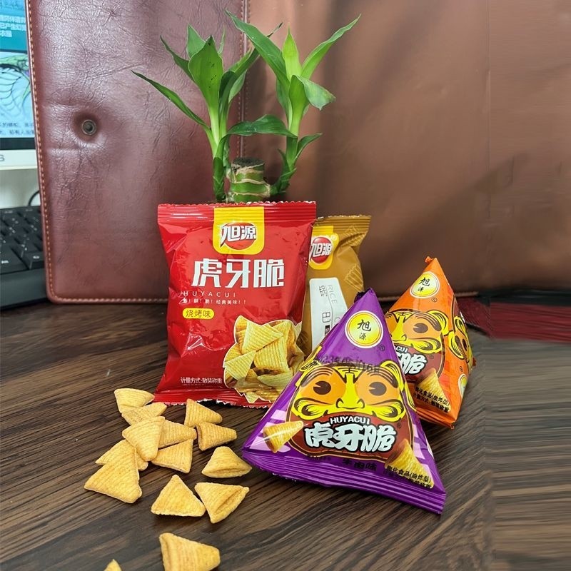 ❤️ 台灣出貨❤️旭源虎牙脆海底撈火鍋店妙脆角香辣燒烤味小吃零食休閑食非鍋巴