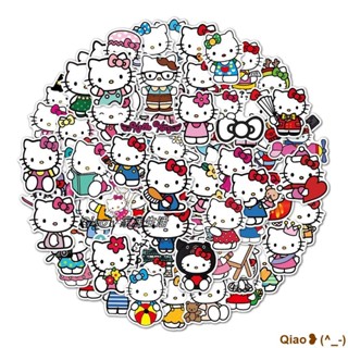臺灣發貨【免運】100張入 凱蒂貓 HELLO KITTY 卡通防水貼紙 行李箱貼紙 機車貼紙