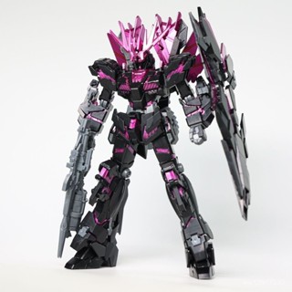 {臺灣熱賣} 星動新品 -黑紫 命運女神獨角獸 高達拚裝模型HG 1/144 送水貼