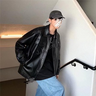 【高品質】春秋薄款機車風潮牌皮外套男 港風vibe機車皮衣 高街痞帥夾克潮 飛行員皮夾克PU皮外套