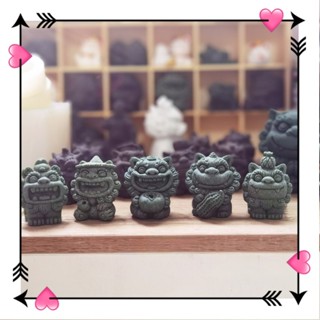 開心甄選-中式創意風獅爺矽膠模具 水泥 石膏 環氧樹脂 蠟燭原料可以使用 diy模具 桌面擺件製作TW優享