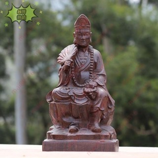 🔥熱銷特賣🔥黑檀木木雕擺件活佛濟公神像工藝品實木降龍尊者像手工件 招財轉運+辟邪