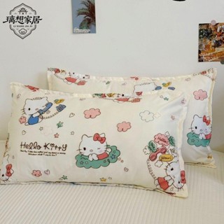 🍀新店促銷🍀可愛卡通滌綸枕套單人學生宿舍通用耐臟枕頭套對裝成人家用兒童清可水洗枕頭套 家用成人枕套 枕頭枕芯保護套