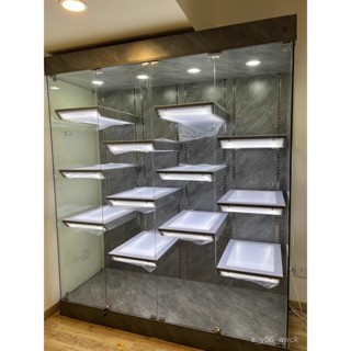 【廠家直銷】家用小型樂高模型櫃可調節奬杯展櫃帶燈産品禮品櫃子 TGGQ