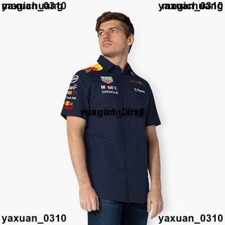 【廠家現發】新款 REDBULL F1 短袖襯衫男士夏季運動賽車服 amg 工作服