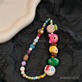 【淘趣好物】✨卡通動物總動員手機鏈條ccd掛飾掛繩可愛串珠diy相機防丟繩鑰匙扣KXD-8649