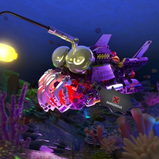 海洋世界積木 相容樂高夜光海洋世界八爪魚燈籠魚益智拼裝深海動物兒童全套禮物