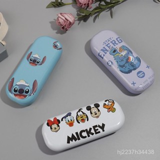 💖精緻眼鏡盒 眼鏡收納盒 眼鏡保護盒 硬殼眼鏡盒 眼鏡盒ins韓版清新可愛卡通史迪仔米奇眼鏡盒學生便攜眼鏡收納盒