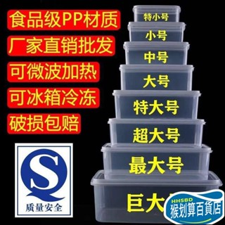 【猴划算⭐限時優惠】保鮮盒冰箱專用食品級大容量塑膠PP密封盒廚房商用收納盒擺攤盒子 長方形透明塑膠保鮮盒 冰箱保鮮盒 密