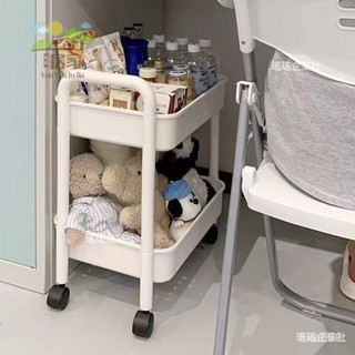 🔥桃園出貨 移動書架置物架落地多層帶輪客廳臥室宿捨兒童小書櫃小推車收納架 多功能置物架 收納架 角鋼置物架 收納櫃 P