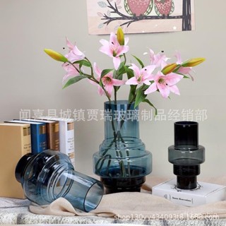 臺灣熱銷 現代簡約軟裝歐式造型設計透明玻璃花瓶花器插花家居擺件
