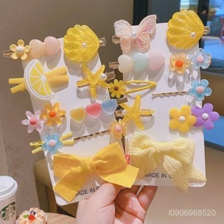 免運 ins芭比頭飾 多巴胺飾品 髮夾 髮箍 頭飾 髮圈 新款兒童髮夾夏季女童碎髮卡寶寶可愛水果夾子頭飾女孩髮飾女