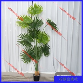梓楊企業社🛒仿真花 裝飾花 假花 朔料花 北歐風 仿真植物 蒲葵 仿生盆栽 假綠植 裝飾室內 客廳擺件 落地室內盆景