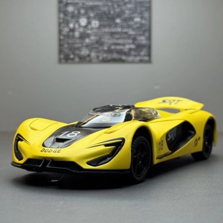 【臺灣發貨】1:32道奇戰斧賽道版閤金汽車模型收藏擺件燈光音效男孩玩具跑車