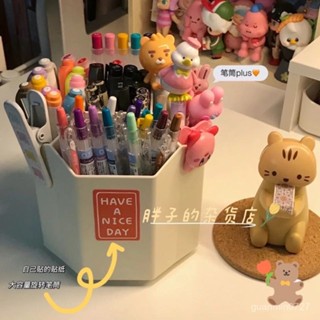 限時秒殺🌟【1.7萬人收藏】ins桌麵小紅書DIY網紅多功能化妝刷收納桶旋轉收納盒超大容量筆筒