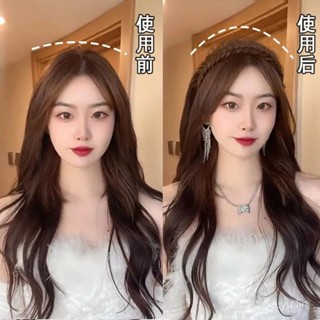 【臺灣出貨】髮箍 髮飾女 珍珠麻花辮假髮髮箍女網紅2022年新款手工魚骨辮頭箍辮子髮卡頭飾