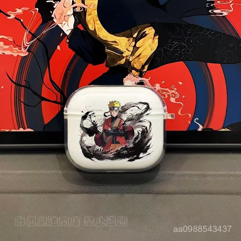漫迷者🏅珍藏火影旋渦鳴人適用AirPodsPro2蘋果2/3耳機殻個性三代保護套透明殻