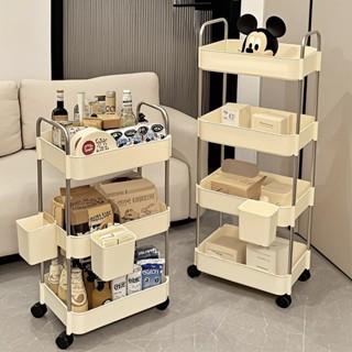 🏘居家用品🏘廚房角架小推車零食置物架可移動客廳多層玩具收納架落地臥室帶輪