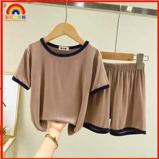 💖優質面料💖小蜜蜂童裝 男童睡衣 居家服兒童莫代爾家居服套裝男女童春夏男孩寶寶短袖短褲薄款睡衣兩件套SQ
