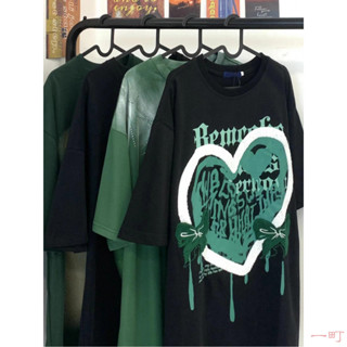 【2XL-8XL大尺碼】💕短袖t恤 大尺碼上衣 短袖上衣大碼300斤潮牌美式塗鴉愛心寬鬆短袖T恤女夏季港風oversi