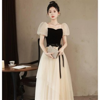 【臺灣出貨】晚禮服 高品質 洋裝 禮服 婚紗 輕婚紗 新品 氣質女神 新款宴會氣質設計感仙氣質學生藝考成人禮紗裙