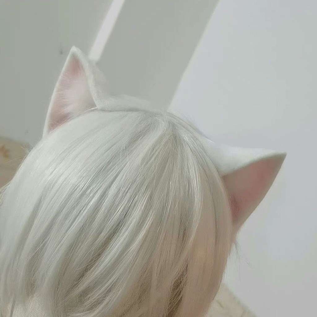 🌈桃園 犬夜叉 cos 獸耳 犬夜叉 週邊 殺生丸 cos 仿真犬夜叉COS犬夜叉獸耳飾毛絨髮箍貓耳 OT4F