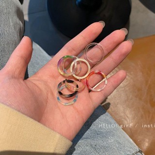 🚚臺灣出貨【4358人收藏】復古醋酸套裝組合戒指女ins網紅簡約素圈食指戒時尚個性小眾指環 CK韓物社