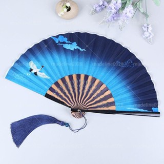夏天*摺扇*絲藝堂中國風仙鶴德雲社摺扇漢服古典古風隨身兒童扇子舞蹈扇