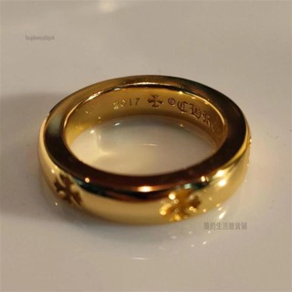 簡約生活☘Forever簡約十字架經典情侶戒指 S925純銀電鍍22K金黑奢尅羅心指環 銀戒指 男生戒指 女生戒指 潮人