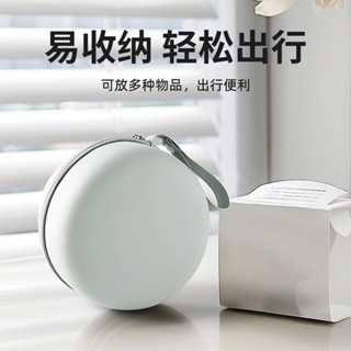 桃園發貨【店鋪熱銷】出差旅行輕量小巧便攜式飛機高鐵長途坐車護頸枕u型枕圓形收納盒