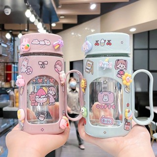 水杯🎈水杯咖啡杯玻璃杯女大容量辦公室高顏值便攜隨行茶杯家用網紅杯子