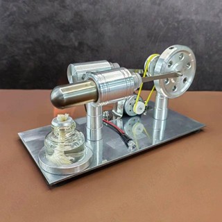 新品*可開發票/斯特林發動機外燃機微型發電機生日禮物發動機蒸汽機模型引擎迷你