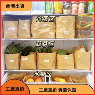 《臺灣發貨》💕ins風多功能牛皮紙袋子💕小紅書同款學生桌面雜物收納袋 化妝品收納盒 家庭廚房冰箱收納
