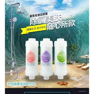 ⭐臺灣出貨⭐h201家用沐浴寶過濾花灑凈水過濾除氯精油淋浴濾水器通用花灑濾芯 B8YT