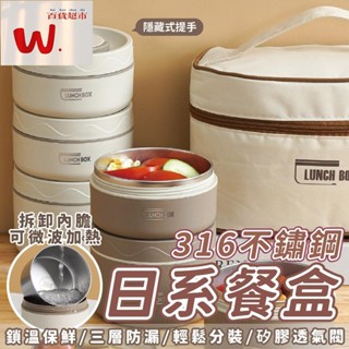 【W.百貨～】316不鏽鋼可微波便當盒 保溫便當盒 圓形便當盒 不鏽鋼便當 便當盒保溫 便當盒316 不鏽鋼便當盒