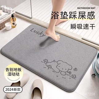 限時下殺⚡️浴室衛生間超強秒吸水地墊防滑加厚珊瑚絨腳墊家用門口速幹墊子 IKKD