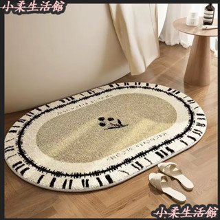 🍀臺灣發貨🍀浴室地墊橢圓浴缸洗澡吸水速幹防滑腳墊衛生間門口毛絨加厚大地毯地墊浴室墊廚房墊廚房墊吸水地毯蓬鬆浴室地毯廚