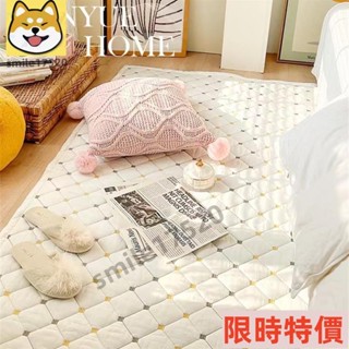 熱銷🔥北歐間約加厚全棉地墊 臥室床邊墊女孩 寶寶爬行墊 榻榻米地毯 防滑坐墊 純棉沙發墊 寵物墊子 四季通用 可定