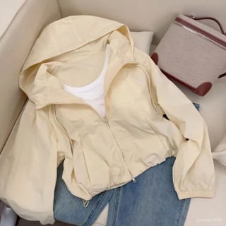 婷婷辣妹女裝店⭐ 臺灣出貨 夏季薄款連帽防曬衣女2025年新款寬鬆百搭透氣防紫外綫休閒外套女